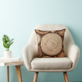 Coussin Bois rond troncs d'arbres bois de forêt  (Chaise)