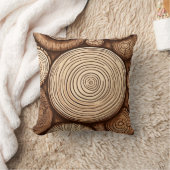 Coussin Bois Ronds Troncs d'Arbres Bois Boisements Forêt (Couverture)