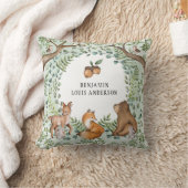 Coussin Bois Whimsical Bébé Animaux Forêt Végétation  (Couverture)