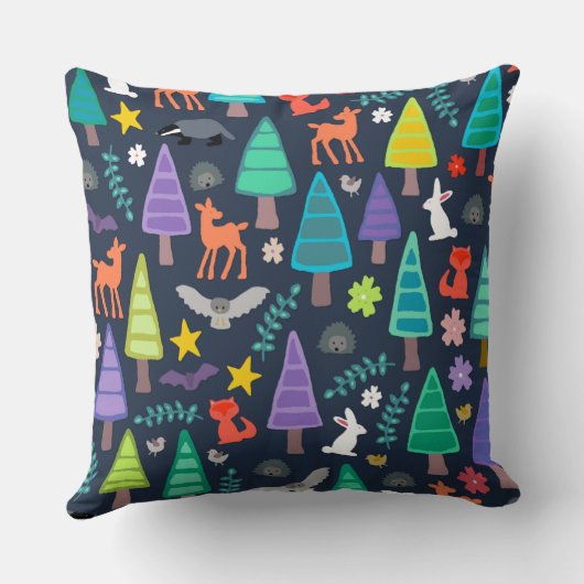 Coussin boisé de minuit (Verso)