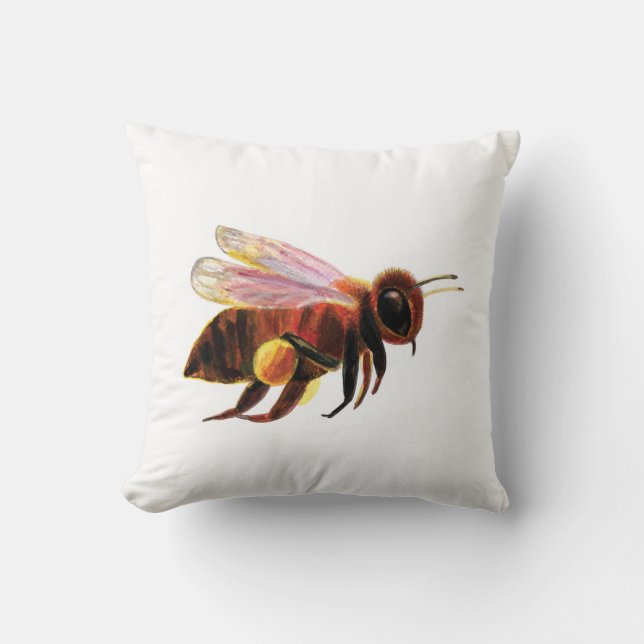 Coussin Boisson de vol d'abeille de miel (Recto)