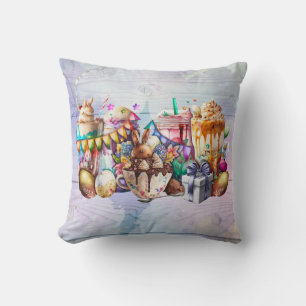 Coussin Boissons de café chic Bunny de Pâques