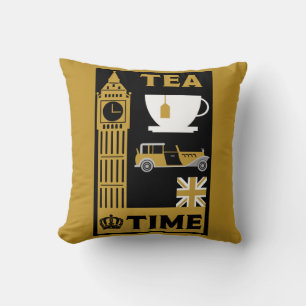 Coussin Boissons de thé britanniques classiques