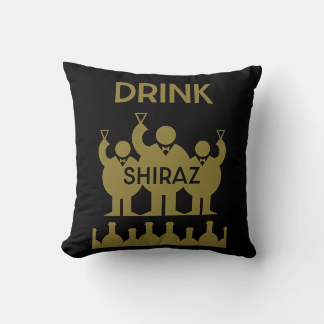 Coussin Boissons de vins de Shiraz (Recto)