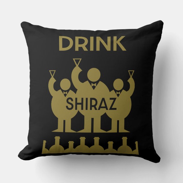 Coussin Boissons de vins de Shiraz (Recto)