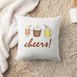 Coussin Boissons hivernales Nog Oeuf Nog rhum beurré