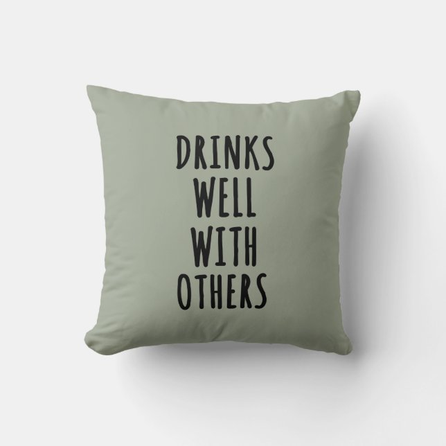 Coussin Boit bien avec les autres (Recto)
