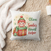 Coussin Boîte de Noël de l'elfe mignon, nouvel assistant d (Couverture)