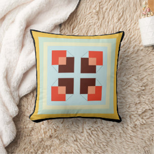 Coussin boîte texture moderne carré jaune clair carreau do