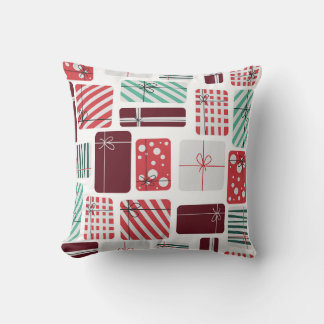 Coussin Boîtes cadeaux Festif Motif sans couture