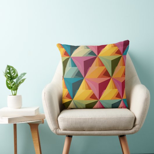 Coussin Bold Geometric Triangle Pattern (Chaise)