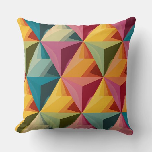 Coussin Bold Geometric Triangle Pattern (Recto)