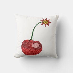 Coussin Bombe cerise parties scintillant