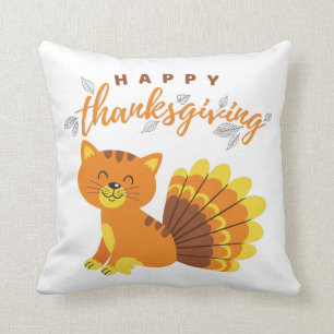 Coussin Bon thanksgiving Chat Turquie