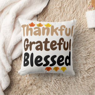 Coussin bon thanksgiving Remerciant, Reconnaissant, Béni