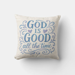 Coussin Bon Typographie est Bon Dieu est Bon
