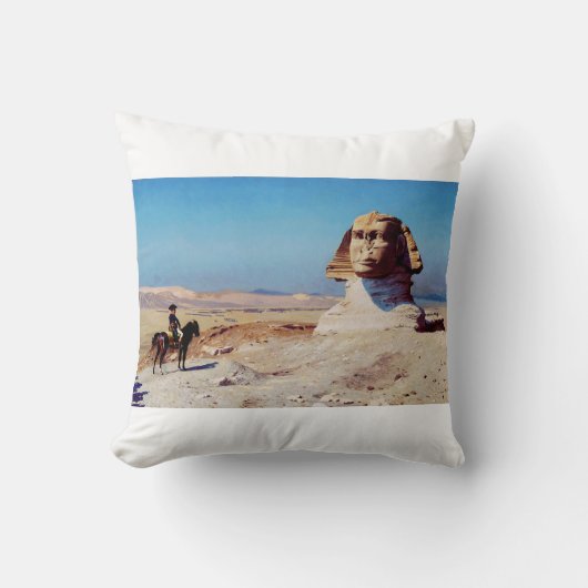 Coussin Bonaparte devant le Sphinx de Jean-Léon Gérôme (Recto)