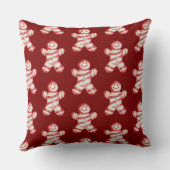 Coussin Bonbon à la menthe poivrée rouge et blanche de Noë (Verso)