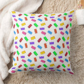 Coussin Bonbon d'ours multicolore doux motif sur blanc (Couverture)