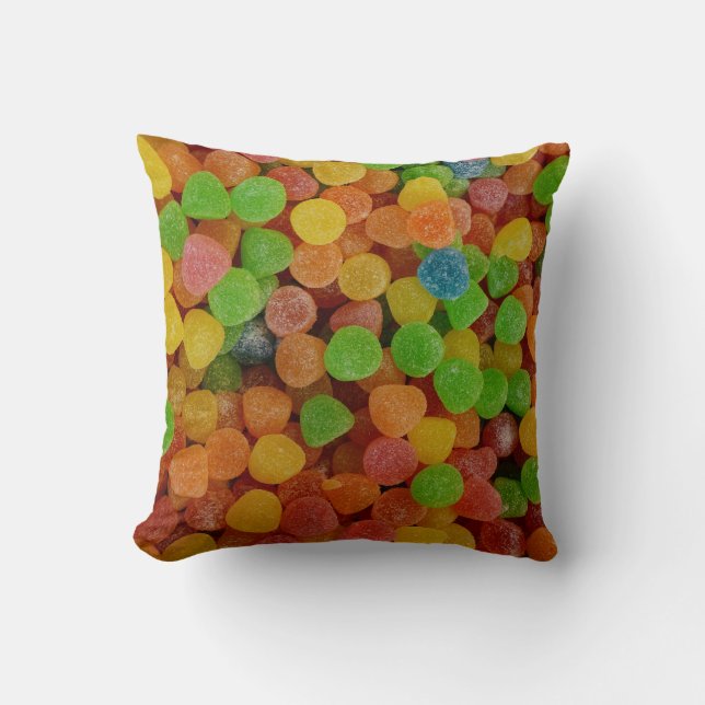 Coussin Bonbons Colorés Gumdrops (Recto)