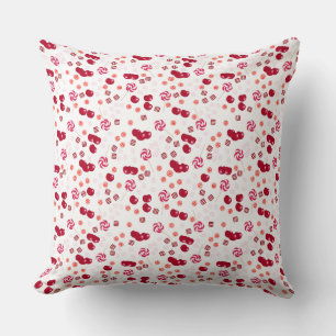Coussin Bonbons de cerise brillant doux lollipopes doux