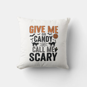 Coussin Bonbons d'Halloween ou Appelez-moi Épouvantable Gr