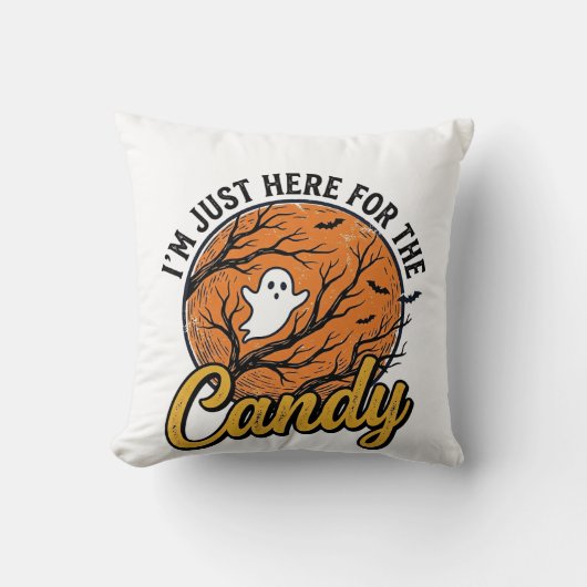 Coussin Bonbons Halloween Fantôme Conception Vectorielle V (Recto)