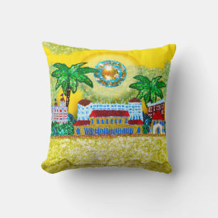 Coussin   Bondi Beach Paradise (Jaune)