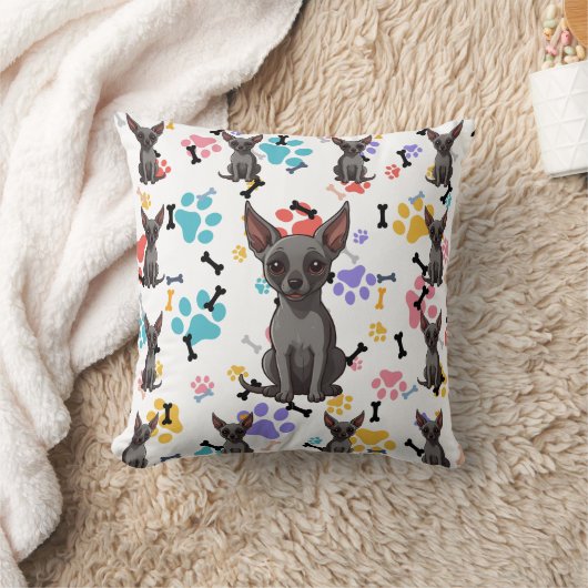Coussin Bones et pattes Xoloitzcuintli Imprimer (Couverture)