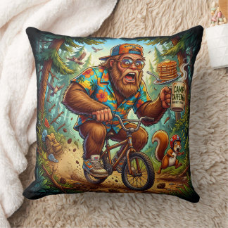 Coussin Bonheur Bigfoot Sasquatch Petit-déjeuner
