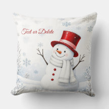 Bonhomme de neige au chapeau rouge de fêtes
