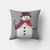 Coussin Bonhomme de neige de Noël (Verso)