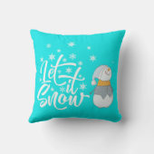 Coussin Bonhomme de neige joyeux (Verso)
