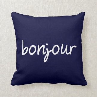 Coussin Bonjour !