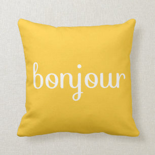 Coussin Bonjour !