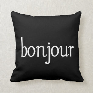 Coussin Bonjour !