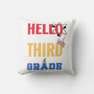 Coussin Bonjour 3e année Design exceptionnel pour la 3èm