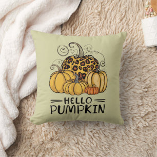 Coussin Bonjour Amateur De Citrouille Saison D'automne Aut