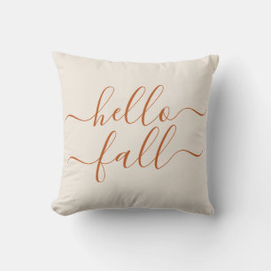 Coussin Bonjour Automne Automne Crème Moderne Terracotta