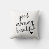 Coussin Bonjour Beau Cœur (Recto)