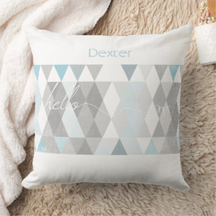 Coussin Bonjour bébé Hello World Abstrait Triangle