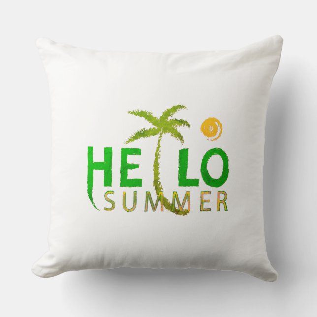 Coussin Bonjour été (Recto)