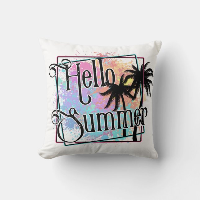 Coussin Bonjour été (Recto)