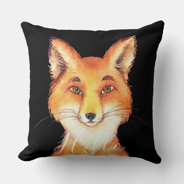 Coussin Bonjour Fox (Recto)