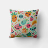 Coussin Bonjour Fruits d'été mignons (Verso)