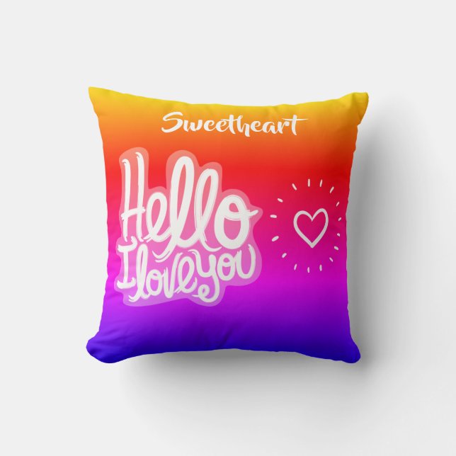 COUSSIN BONJOUR JE T'AIME (Recto)