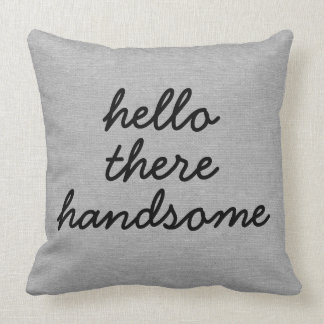 Coussin Bonjour là jut chic rustique beau de toile de