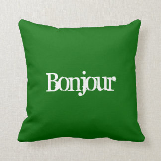 Coussin Bonjour - Lancez l'oreiller