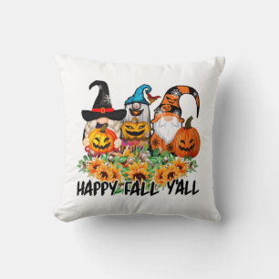 Coussin Bonjour l'automne à tous Gnome Léopard Gnome Tourn