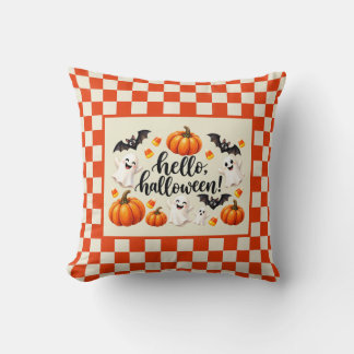 Coussin Bonjour les fantômes de Halloween Chauves-souris C